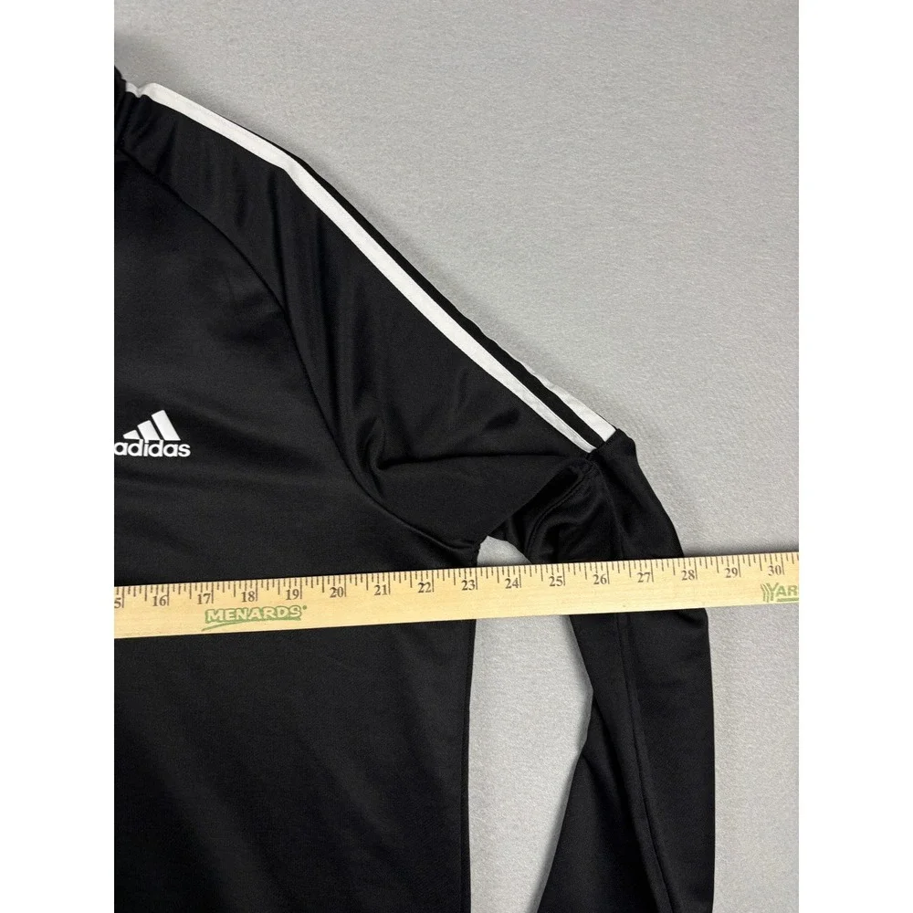 Adidas Golf 1/4 Zip Pullover 3-Stripe Performance Fleece Large Black